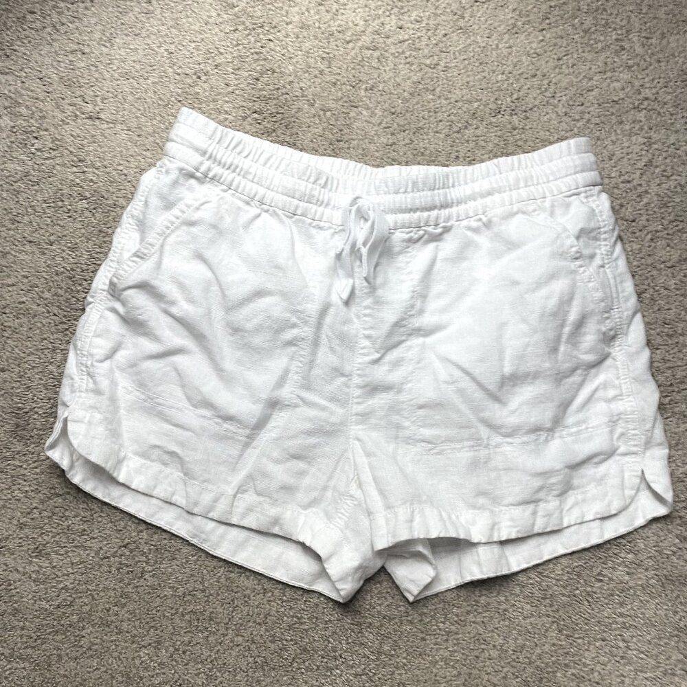 JCrew White Linen Shorts, XS